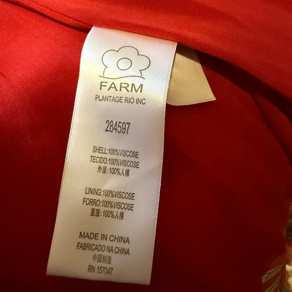 Farm Rio Elegant Red Floral Maxi Dress size small - Picture 8 of 8